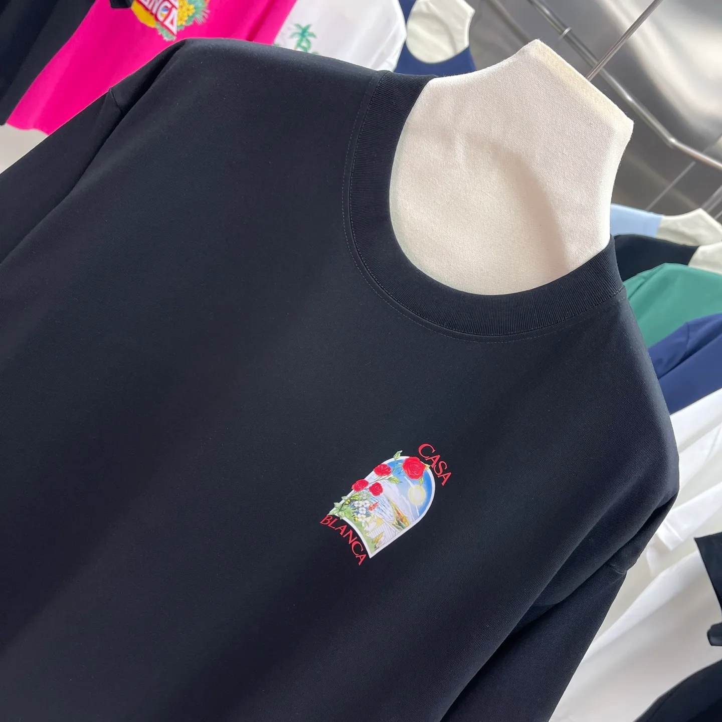 25ss New Arrival Casablanca Classic Series T ～ ， ， 。 ， Classic ， In Stock ！ ：White Black Royal Blue Light Blue Size：S M L XL XXL